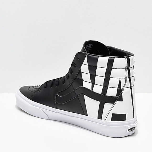 Vans Sk8-Hi Classic Tumble Black Shoes - Picture 2 of 8